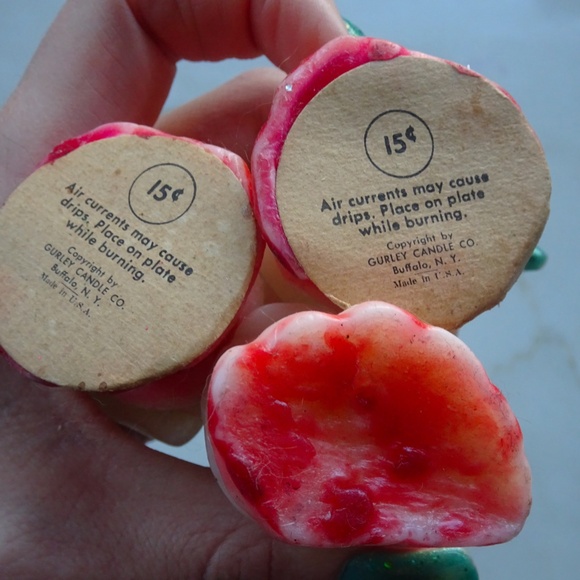 Set of 3 Vintage 1950s Collectible Gurley Candle CO. Christmas Carolers Candles - Picture 2 of 8